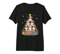 Merry Christmas Aussie Xmas Australian Shepherd Premium T-Shirt