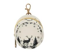 Merry Christmas Baby Girl Pacifiers Holder Case with Zipper and Clip Wristlet Wallet Key Holder, Neutral Baby Items