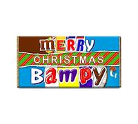 Merry Christmas Bampy Novelty Chocolate Bar Wrapper Love Gift Present For Xmas #421 (with chocolate)