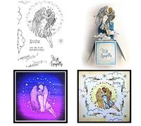 Merry Christmas Beautiful Angel Girl Stamps for Card Making DIY Scrapbooking Silicone Seal Stamp for Card Making Scrapbooking Envelope Halloween Christmas Decorations DIY Paper Craft Supplies