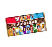 Merry Christmas Big Brother Chocolate Bar Wrapper Novelty Gift for Brother on Christmas CH-9451 (without chocolate bar (wrapper only))