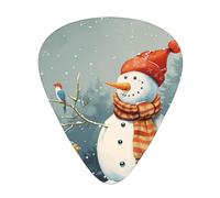 Merry Christmas Bird Printed Custom 12 Pieces Guitar Pick In A Box,The Pick Makes Sound Clear, Ukulele, Electric Bass (0.46 0.71 0.96mm)