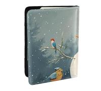 Merry Christmas Bird Printed Passport Holder - 6.5 x 4.5 Inch RFID Blocking Travel Wallet,Stylish Passport Cover,Lightweight Document Organizer for Cards
