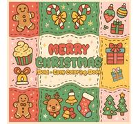 Merry Christmas: Bold - Easy Coloring Book, Winter Designs, Snowflakes, Trees, Santa and More, for Teens, Adults
