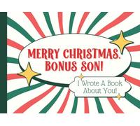 Merry Christmas Bonus Son: Funny Fill In The Blank Gift for Stepson from Stepmom/Stepdad | Personalized Xmas Gift | Unique Stocking Stuffer Filler for Boys, Tweens, Kids