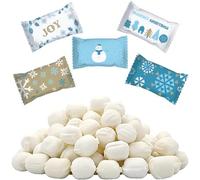 Merry Christmas & Bright Holiday Season's Greetings Buttermints, Mint Candies, After Dinner Mints, Butter Mint Candy, Fat-Free, Individually Wrapped (Holiday Season's Greetings, 100 Pieces)