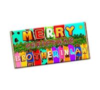 Merry Christmas brother in law Chocolate Bar Gift Wrapper Gift Present For lover husband wife boyfriend girlfriend friend mate relative (#1456) (with chocolate bar)