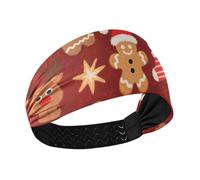 Merry Christmas Brown Gingerbread Man Cooling women headbands Elastic sweatbands for make up Cycling washing face Running cintas para el pelo de mujer