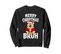 Merry Christmas Bruh, Funny Husky Boy Girl Outfit Sweatshirt