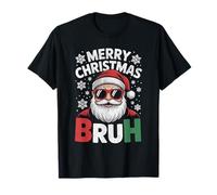 Merry Christmas Bruh Meme Funny Saying for Brother Boys Men T-Shirt