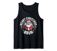 Merry Christmas Bruh Meme Funny Saying for Brother Boys Men Tank Top