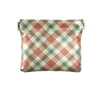 Merry Christmas Buffalo Plaid Checked Women's PU Leather Coin Purse Waterproof Mini Cosmetic Case for Woman, Merry Christmas Buffalo plaid checked, One Size, Print Art