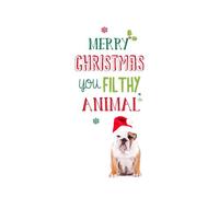 Merry Christmas bulldog Women's T-Shirt - White - M - White