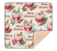 Merry Christmas Cake Cute Baby Kick Crawling Mat for Indoor Outdoor Cozy Breathable Foldable Infant Play Mat for Baby Kids Toddlers Infants, 50'' x 50''