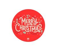 Merry Christmas Cake Topper Edible Wafer Rice Paper Cake Decorations 7.5 inch Xmas Santa Reindeer Snowman Elf Bells Ho ho ho