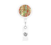 Merry Christmas Candy Badge Reel Retractable Badge Holder with Keychain Funny ID Clips for Badges Lightweight Plastic Name Card Holders for Nurses Office Teacher