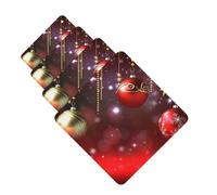 Merry Christmas Car Air Fresheners Cards 4 Pcs Hanging Fragrance Scented Cards Long-Lasting Car Aromatherapy Tablets for Wardrobe Bathroom Car Interior Mirror Pendant Gifts