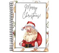 Merry Christmas Card Book, DIY Spiral Bound Gift Car-d Book, Christmas Greeting Card Album Keeper, for Student Graduation, School Party Celebration Family