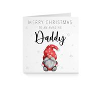 Merry Christmas Card for Daddy - Amazing Gonk Red Heart For Him Dad Father