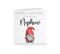 Merry Christmas Card for Nephew - Amazing Gonk Red Heart For Him