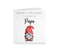 Merry Christmas Card for Papa - Amazing Gonk Red Heart For Him Father Dad