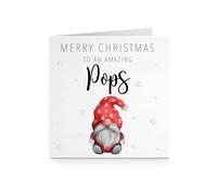Merry Christmas Card for Pops - Amazing Gonk Red Heart For Him Dad Father
