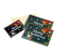 Merry Christmas Cards - 20x15cm Humorous pop Cards, Thick cardstock Material, Creative Festive Illustrations with Matching envelopes | Gift Card Set for Men Women Teens Grandparents Couples