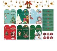 Merry Christmas Cards Festival Blessing Postcard | with Stickers Holiday Cards with Envelopes for Mom Grandma Family Boys Girls Home Office School New Year Women Men