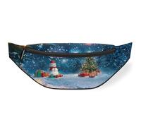 Merry Christmas Cartoon Waist Bag Pack for Women Men Kids Girls Boys Fanny Pack Bumbags Pouch Purses Belt Bag for Travel Sport Running