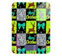 Merry Christmas Checkered Pattern food weighing food scales 11lb/0.18oz, 5kg/5g smart scale to measure grams with 4 unit for Keto Keto peso digital para comida