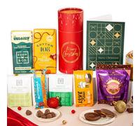 Merry Christmas Chocolate Letterbox Gift Tube, Luxury Xmas Gourmet Gifts for Women, Men or Couples, Dairy Free, Gluten Free, Lactose Free and Vegan Chocolate by EDEN Treats