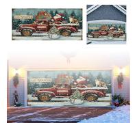 Merry Christmas Christmas Background The Party Santa Photography Garage Door Background Party Decoration 7 * 16 Ft! (A, One Size)