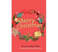 Merry Christmas : Christmas Card Record Book :Card Record and Address Book