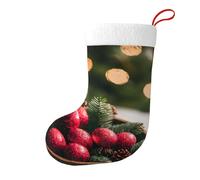Merry Christmas Christmas Stocking 17.7", Festive Hanging Sock for Fireplace Mantel, Holiday Decorations