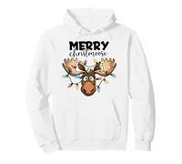 Merry Christmas Christmoose Design For Moose Lovers Holiday Pullover Hoodie