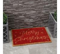 Merry Christmas Coir Doormat 39x60cm