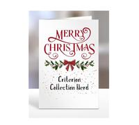 Merry Christmas Criterion Collection Nerd, Card for Men, Women, Presents for Christmas, Female, Male, Him, Her, Greeting cards, A5-264a_86