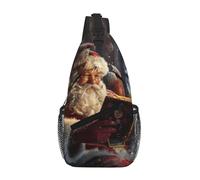 Merry Christmas Crossbody Sling Bag Crossbody Shoulder Chest Bag Shoulder Strap Waist Fanny Pack Men Women