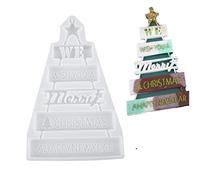 Merry Christmas Crystal Epoxy Resin Mold Ornaments Christmas Tree Creative Home Party Decoration Silicone Mold for DIY Casting Resin Mold Tools 2023
