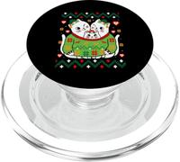 Merry Christmas Cute Catmas Xmas Cat Holiday Season PopSockets PopGrip for MagSafe