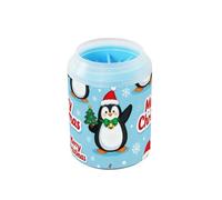 Merry Christmas Cute Penguin Portable Dog Cleaner Washer and Massager Soft Silicone Brush Pets Cleaning Kit for Small & Medium Dogs limpia patas para perros