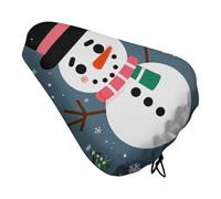 Merry Christmas Cute Snowman Bike Seat Cover, Extra Soft Comfy Bicycle Cover, Rain Sun Protector Seats Protectors Durable Dustproof Covers for City Mountain Bikes