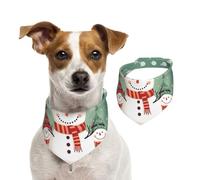 Merry Christmas Cute Snowman Dog Bandanas,Summer Bandanas for Dogs Washable Adjustable Dog Triangle Scarf Bibs Cute Pet Bibs for Medium Large Dogs Puppy and Cats Medium