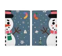 Merry Christmas Cute Snowman Passport Holder, ID Card Protector Case Passport Holder with Slot Passports Travel Wallet Document Cover for Women And Men