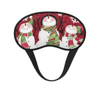 Merry Christmas Cute Snowman Print Sleep Mask, Eye Sleeping Mask for Women and Men for Total Darkness, Reduces Puffy Eye Mask
