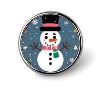 Merry Christmas Cute Snowman Round Badge Cute Brooch Hats Jackets Decor Personalized Lapel Pin Clothing Jewelry Accessories for Wedding Party Gift