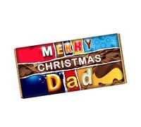 Merry Christmas Dad Chocolate Bar Wrapper Novelty Gift For Daddy Father Stepdad on Christmas CH-9407 (without chocolate bar (wrapper only))