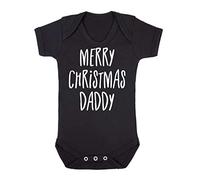 Merry Christmas Daddy Baby Grow Vest, 3-6 Months, Black