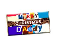 Merry Christmas Daddy Xmas Chocolate Bar Wrapper Novelty Gift For Dad Grandad CH-406 (with chocolate)