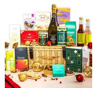 Merry Christmas Dairy-Free & Lactose Free Hamper Basket, Luxury Gourmet Gifts for Women or Couples, Wicker Xmas Family Hamper by EDEN & CO - 2 Non-Alcoholic Mocktail